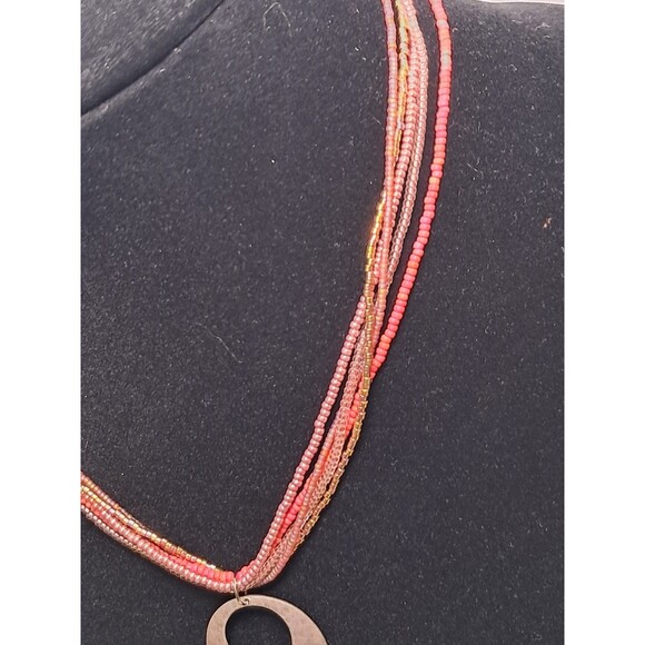 Peyote Bird Multi Strand Multicolor Circular 925 Silver Pendant Necklace 18" NWT - Picture 4 of 10